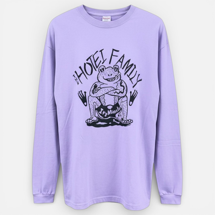 『奇跡かな』ロングスリーブTシャツ　ライトパープル